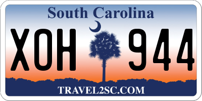 SC license plate XOH944