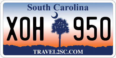 SC license plate XOH950