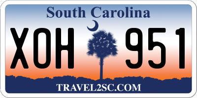 SC license plate XOH951
