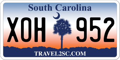 SC license plate XOH952