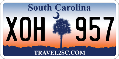 SC license plate XOH957