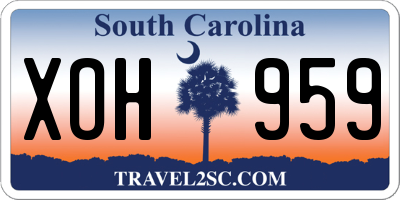 SC license plate XOH959