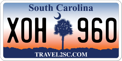 SC license plate XOH960
