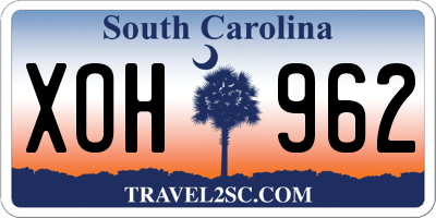 SC license plate XOH962