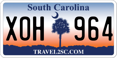 SC license plate XOH964