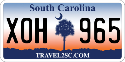 SC license plate XOH965