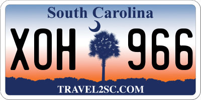 SC license plate XOH966