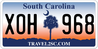 SC license plate XOH968