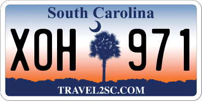 SC license plate XOH971