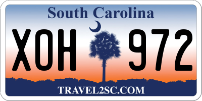 SC license plate XOH972