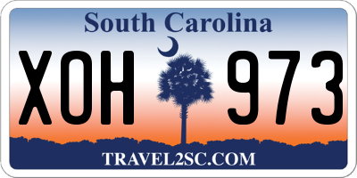 SC license plate XOH973