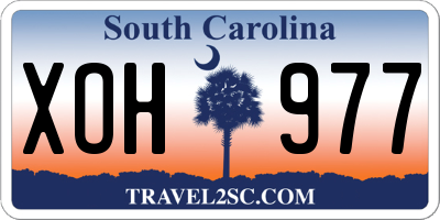 SC license plate XOH977