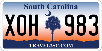 SC license plate XOH983