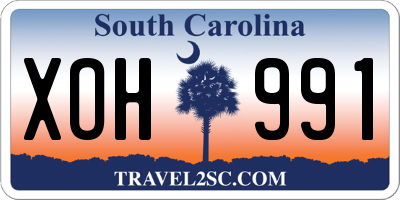 SC license plate XOH991
