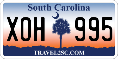 SC license plate XOH995