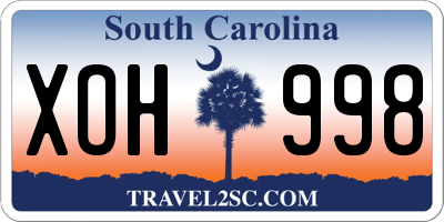 SC license plate XOH998