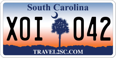 SC license plate XOI042
