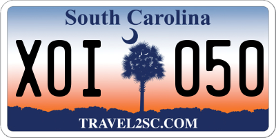 SC license plate XOI050