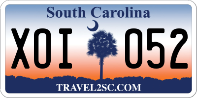 SC license plate XOI052