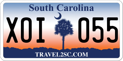 SC license plate XOI055