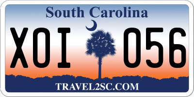 SC license plate XOI056