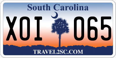 SC license plate XOI065