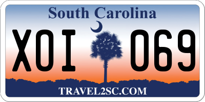 SC license plate XOI069