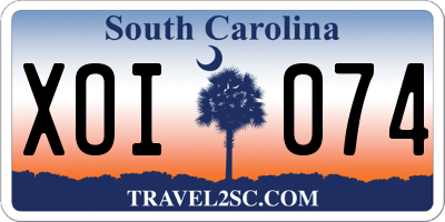 SC license plate XOI074