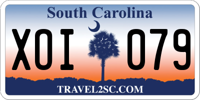 SC license plate XOI079