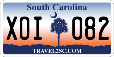 SC license plate XOI082