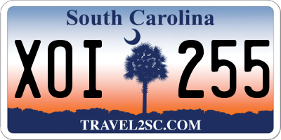 SC license plate XOI255