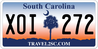 SC license plate XOI272