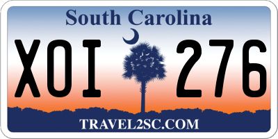 SC license plate XOI276