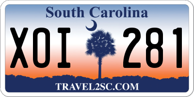 SC license plate XOI281