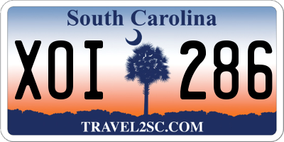 SC license plate XOI286