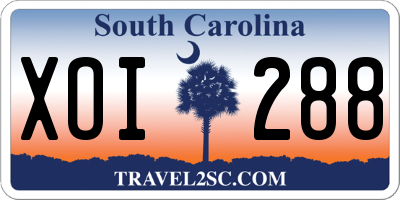 SC license plate XOI288
