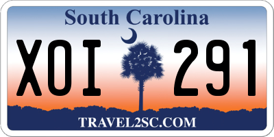 SC license plate XOI291