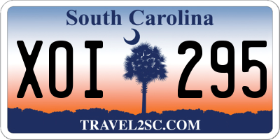 SC license plate XOI295