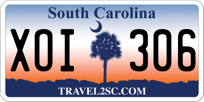 SC license plate XOI306