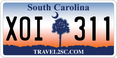 SC license plate XOI311