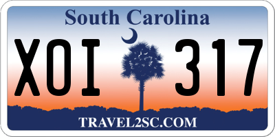 SC license plate XOI317