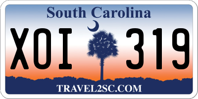 SC license plate XOI319