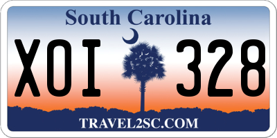 SC license plate XOI328
