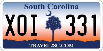 SC license plate XOI331