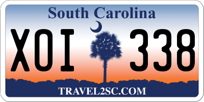 SC license plate XOI338