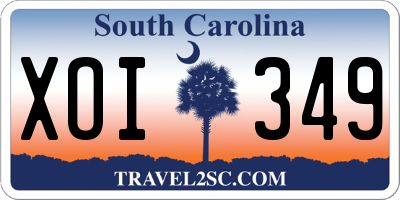 SC license plate XOI349