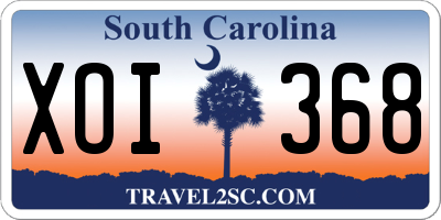 SC license plate XOI368