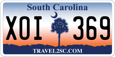 SC license plate XOI369