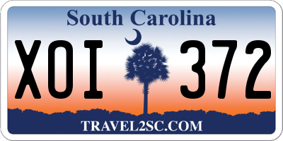 SC license plate XOI372