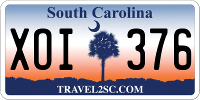 SC license plate XOI376